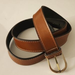 VINTAGE / Caramel Brown Leather Belt